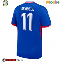 Moške Nogometnih dresov Francija Ousmane Dembele #11 Domači EP 2024 Kratki rokavi